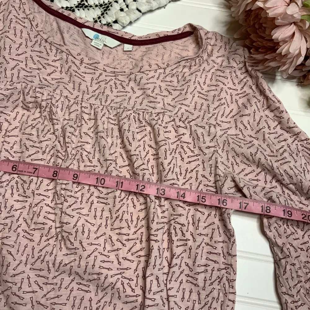 BODEN Pink Arrow Scoop Neck Blouse - Picture 4 of 6